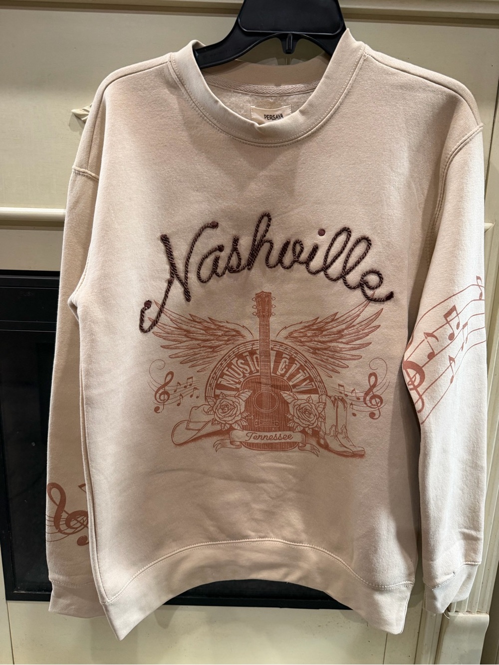 Nashville Graphic Crewneck Sweatshirt - Beige